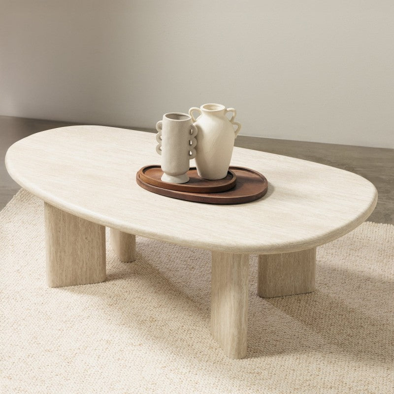 Măsuță de cafea Cameron, 130 cm, travertin