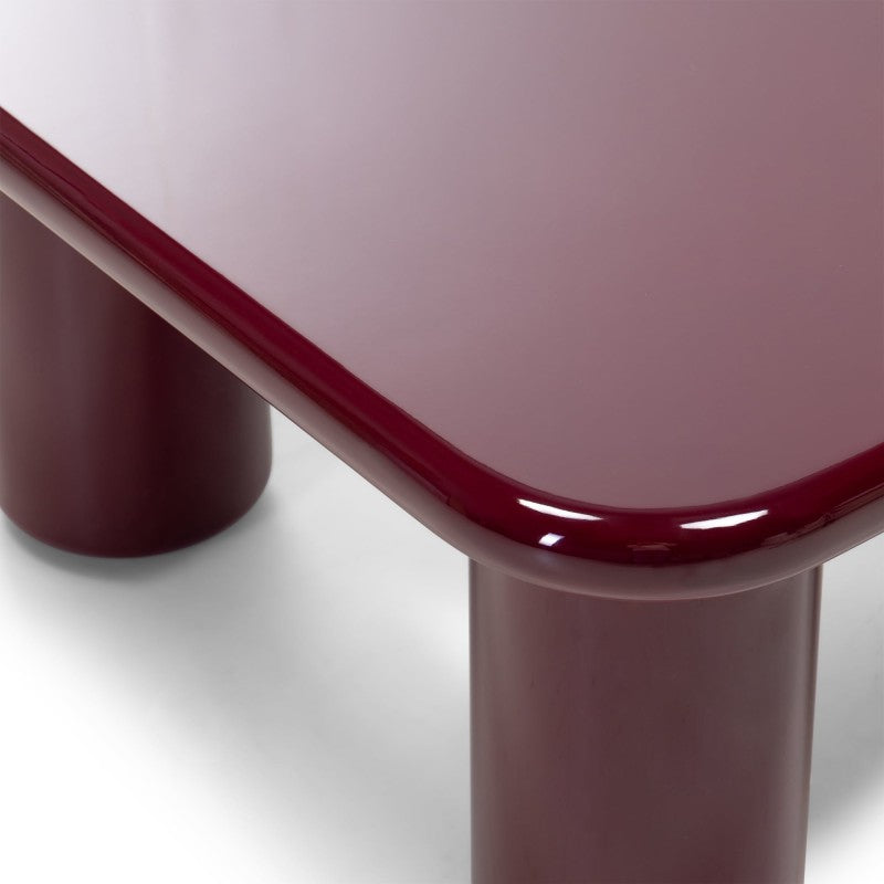 Măsuță de cafea Cherry, 70 cm, vișiniu/cireșiu, lucioasă