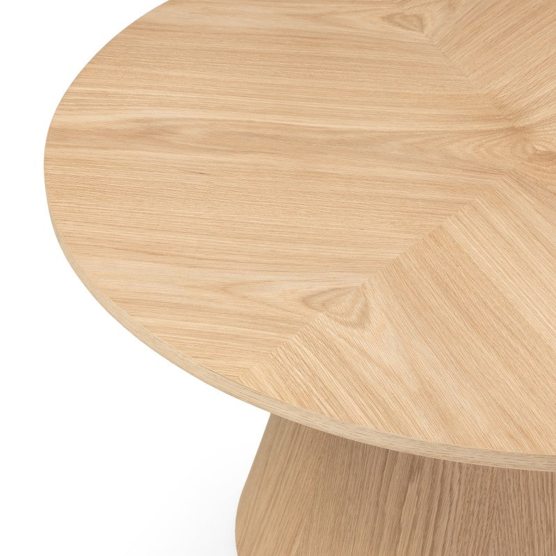 Măsuță de cafea Dalarna, 90 cm, rotundă, furnir de stejar natur