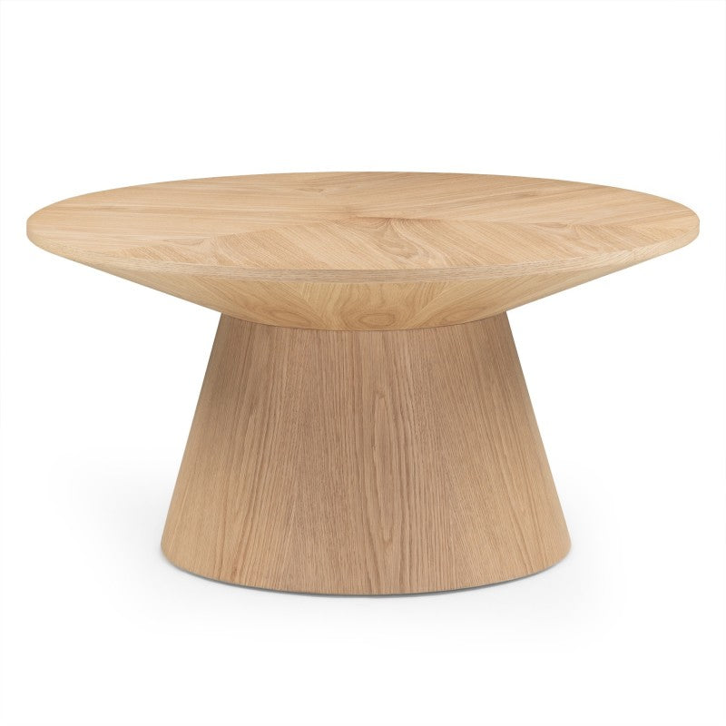 Măsuță de cafea Dalarna, 90 cm, rotundă, furnir de stejar natur