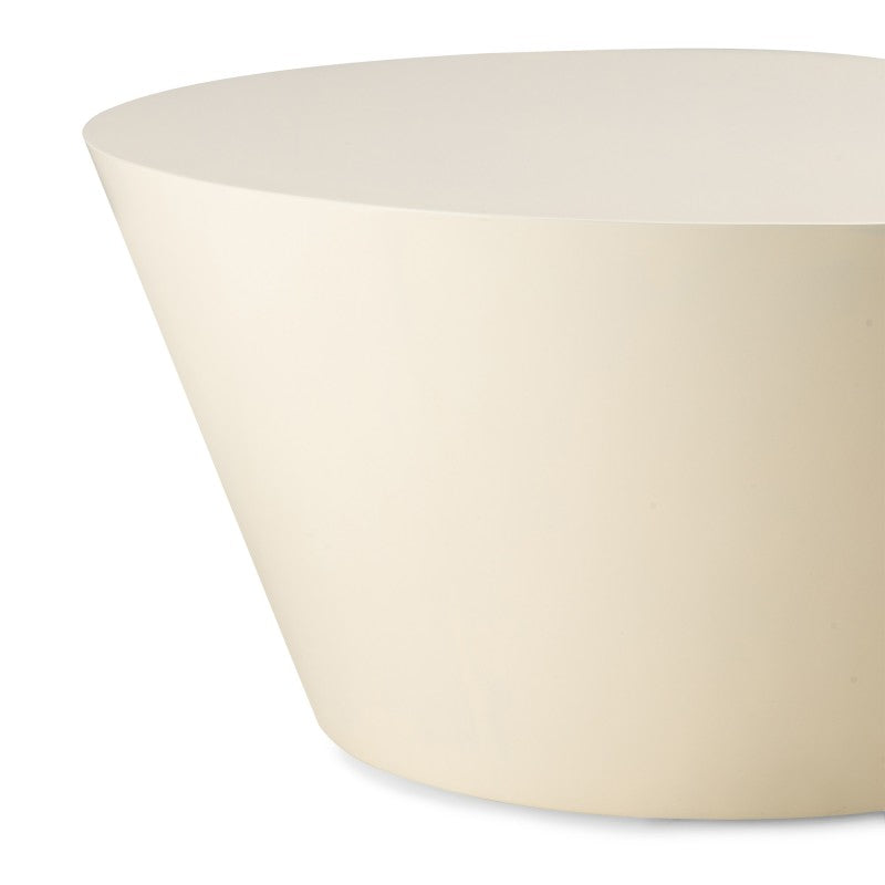 Măsuță de cafea Eclipso, 60 cm, alb-crem, lucioasă