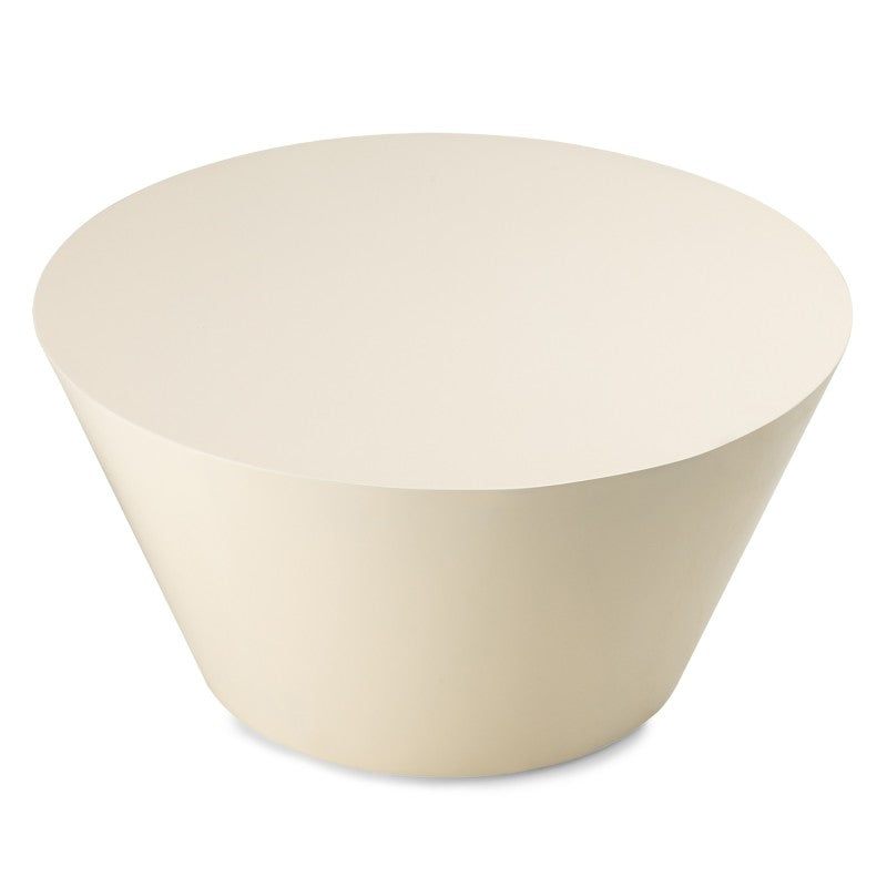 Măsuță de cafea Eclipso, 60 cm, alb-crem, lucioasă