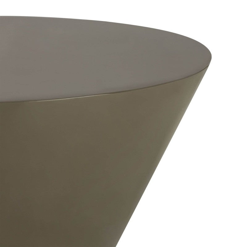 Măsuță de cafea Eclipso, 80 cm, verde-gri, lucioasă