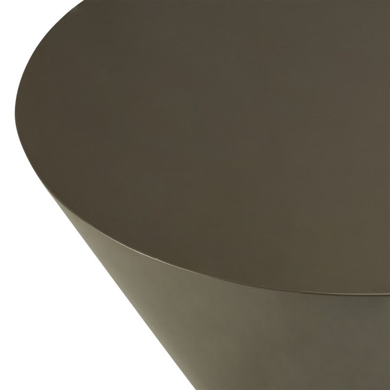 Măsuță de cafea Eclipso, 80 cm, verde-gri, lucioasă