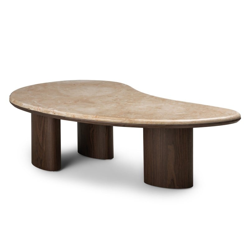 Măsuță auxiliară Essence, 44 cm, nuc închis/marmură