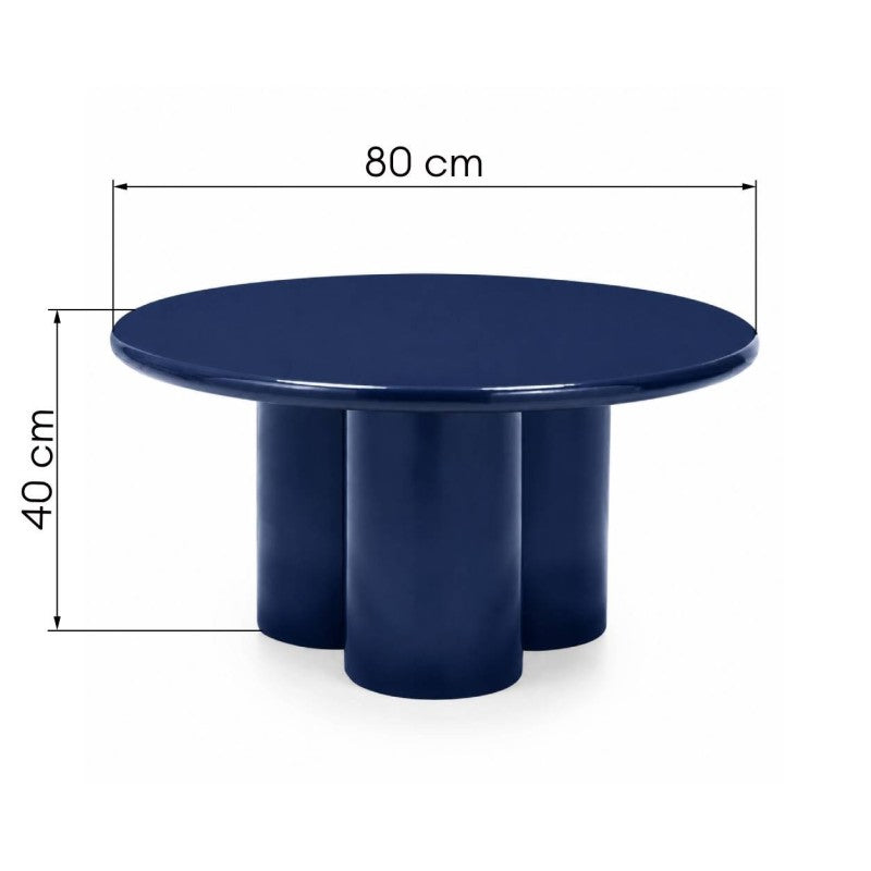 Măsuță de cafea Everett, 80 cm, cobalt, lucioasă
