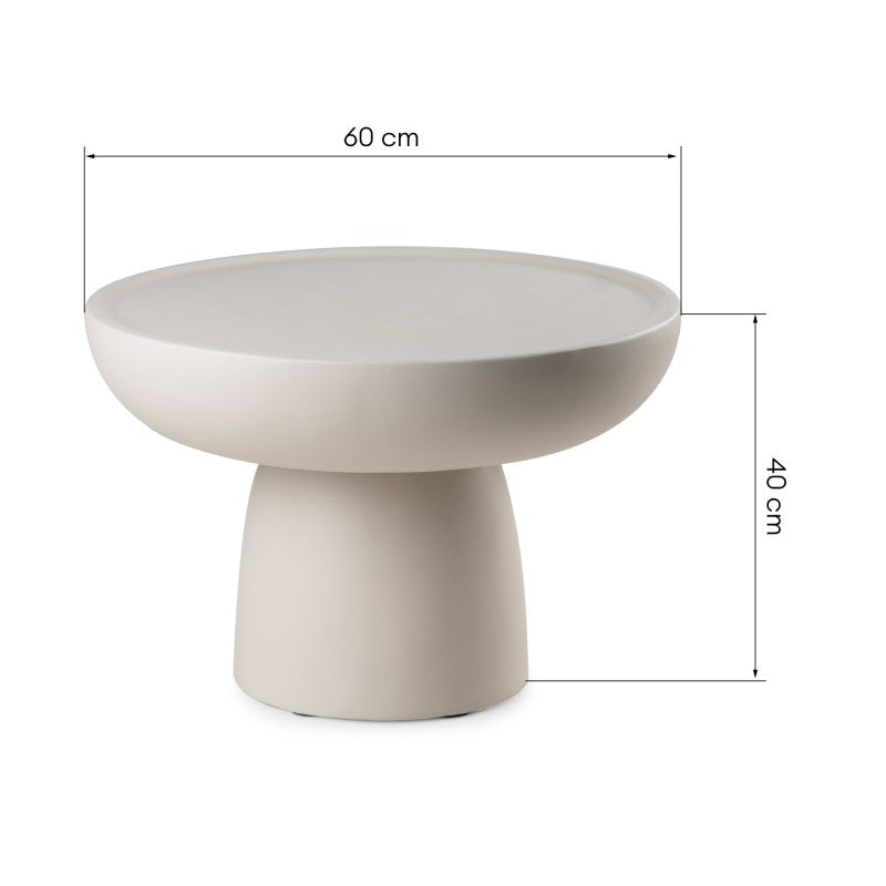 Măsuță de cafea Lagoon, 60 cm, bej, mată