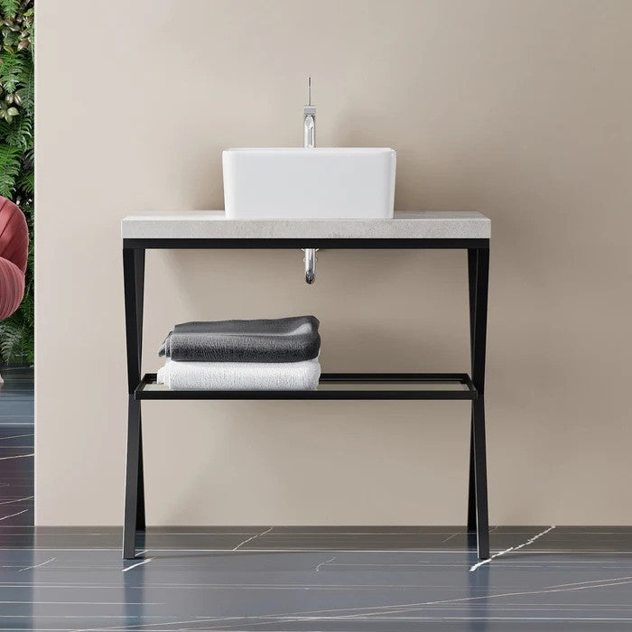 Set baie lavoar + suport metalic + blat pentru lavoar + console mobilier, Savini Due Linea