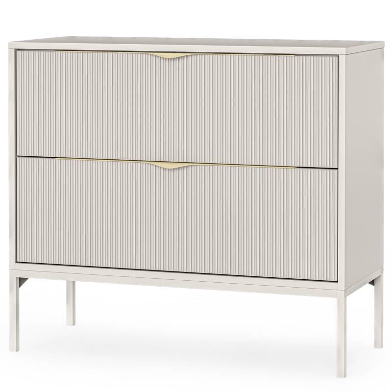 Dulap pentru lavoar pe blat Livia, 80 cm, cașmir, picioare metalice, canelat