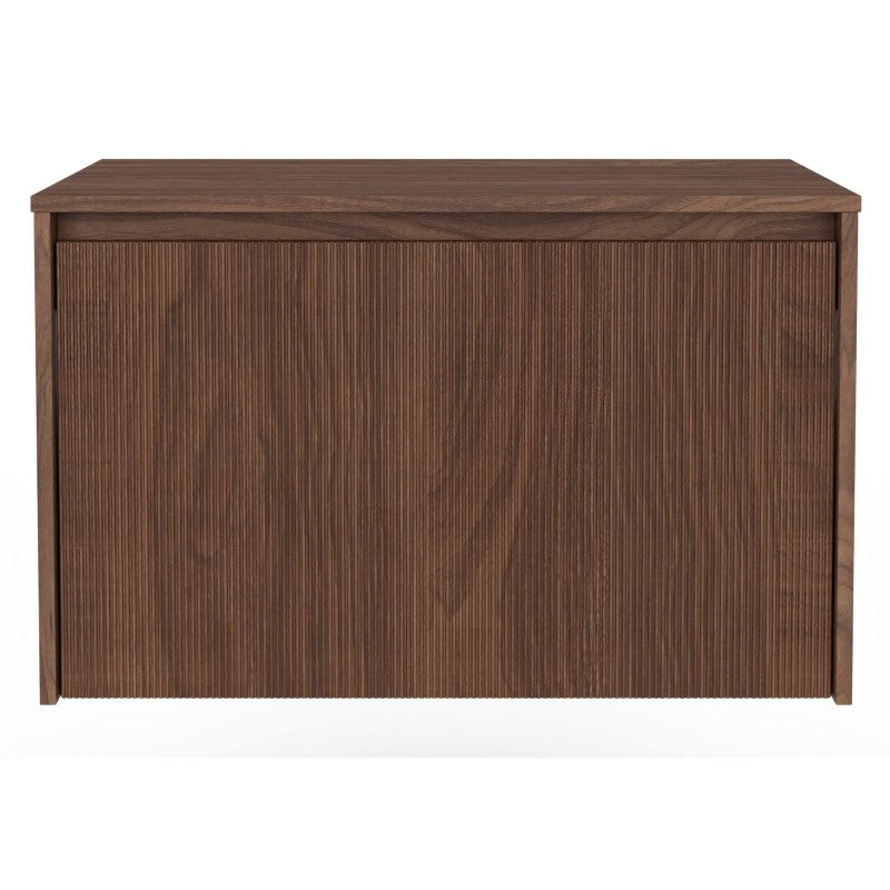 Dulap pentru lavoar pe blat Pezzo, 80 cm, nuc, canelat