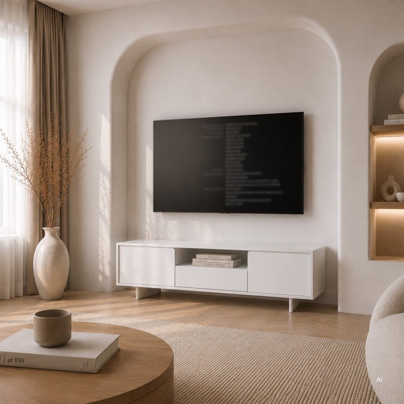 Comodă TV Bloom, 160 cm, albă