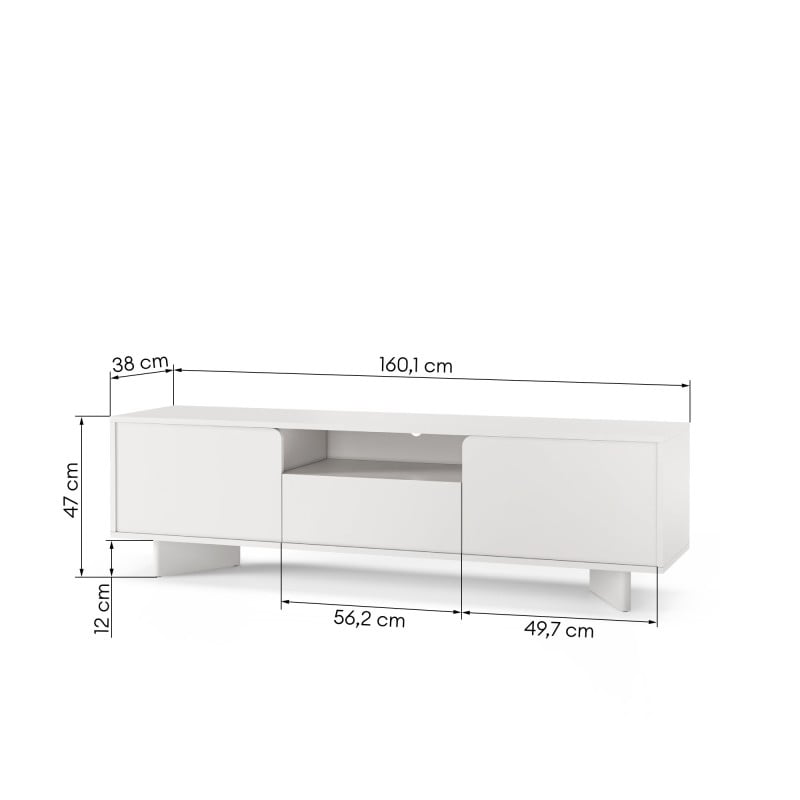 Comodă TV Bloom, 160 cm, albă