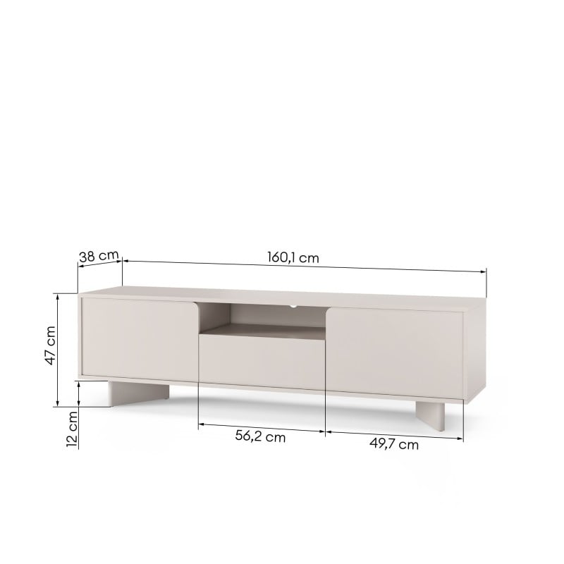 Comodă TV Bloom, 160 cm, cașmir