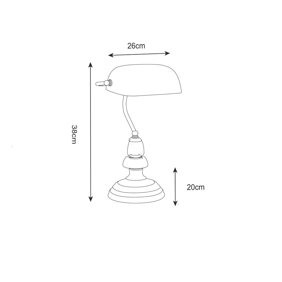 Lampa de birou Zumaline Edes 35x26x18 003064-009310