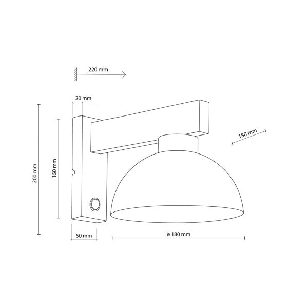 Aplica de perete Oslo Brown 6279