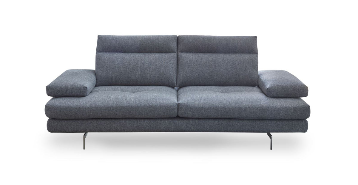 Canapea Calia Italia Toby Wing 3 locuri maxi, stofă Quebec 26 Grigio